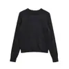 Para Exportação Transfronteiriça Spot Estilo Europeu e Americano Outono Suéter Feminino Gola Redonda Malha de Lã Cashmere Misturada