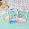 Marcapáginas de PVC tipo boleto transparente con bordes dentados calados, tarjetas de dibujos animados personalizadas, regalos de empresa, tarjetas transparentes de apoyo de anime