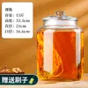 Botella de Vino de Vidrio con Grifo, Tarro Medicinal Sellado de Alta Gama de Gran Capacidad para Elaboración de Vino, Tarro de Almacenamiento de Vino con Ginseng y Cuerno de Ciervo