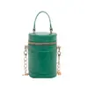 Bolsa de ombro tipo balde espelhado versão coreana 2026, bolsa balde redonda pequena espelhada da moda, bolsa de mão estilosa, bolsa de ombro e transversal