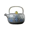 Ciudad Prohibida Wen Chuang Azul Plata y Flor Tetera con Lazos Juego de Té Envía Regalos de Acompañamiento para Apertura de Negocios de Empresa Líder