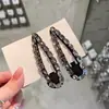 Clip de Pinza BB Brillante de Lujo con Diamantes Completos, Gota de Agua Hueca con Pedrería, Pinza para el Cabello Brillante de Moda, Accesorio para el Cabello Versátil