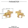 Colgante DIY de Acero Inoxidable Pegaso Unicornio de Ensueño Collar de Alce Femenino Joyería de Acero de Titanio Colgante de Pendientes