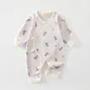 Mameluco de Mariposa para Bebé Recién Nacido, Algodón Puro, Sin Costuras, Primavera y Otoño, Conjunto Unisex Estilo Monje para Bebé, Mameluco Protector de Barriga para Recién Nacido, Traje para Gatear
