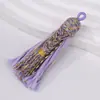 Cordão para Bolsa com Pingente de Borla Trançada de Algodão de Xizang, Corda de Algodão Enrolada à Mão de Xizang, Pingente Pronto Tecido à Mão de Nylon