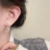 2024 Nuevos Aretes de Perlas con Lazo para Mujer Lujo Ligero de Alta Gama Elegante Elegante Elegante Pin para Oreja Dos Aretes