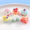 Nuevo Pastel de Sándwich de Crema de Fruta Artificial Accesorios de Resina Colgante Hecho a Mano DIY Accesorios para el Cabello Hebilla de Zapato Belleza
