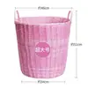 Cesta de almacenamiento para ropa sucia amarilla para uso doméstico, cesta de lujo ligero, cesta para dormitorio, cesta de almacenamiento de ratán, cesta para baño