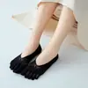 Meias de Cinco Dedos Ultrafinas Femininas Produtos de Fábrica Primavera e Verão Seda Gelada Malha Respirável Cano Médio Estilo Japonês Estilo Coreano Meias Desodorantes Atacado