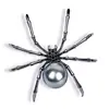 Personalidade coreana Black Spider broche de strass Metal Feminino corpete acessórios vintage atacado Halloween