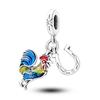 Diseño Original Cobre Chapado Plata 925 Accesorios con Cuentas DIY Lindo Animal Pulsera Collar Colgante Regalo Modelo Caliente Transfronterizo