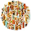 56 Nuevos Pegatinas de Animales Graffiti Súper Lindas Transfronterizas, Pegatinas Decorativas de Dibujos Animados Creativas e Interesantes en Stock