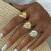 Anillos con un Toque de Lujo Nicho, Empaque de Joyería Estilo Ins de Lujo Ligero, Diseño para Mujer, Joyería Abierta de Oro de 18K, Venta al por Mayor Transfronteriza de Verano