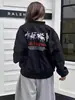 Jaqueta bordada estilo americano, resistente, para trabalho pesado, para homens e mulheres, nova coleção primavera/outono, solta e versátil, jaqueta de baseball para casais