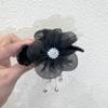 Pinza para el cabello elegante con borla de flor de sentido avanzado para mujer, artefacto fijo para la parte posterior de la cabeza, nueva horquilla