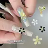 Decoração Metálica para Unhas Nova Transfronteiriça Pétalas Olho de Gato Gotejamento de Óleo Liga Metálica Flor Rica Laço Simples Joias para Nail Art