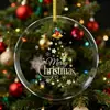 Pendente de cristal transfronteiriço da Amazon decoração de vidro para comércio exterior coração de vidro em branco DIY Presente de Natal Aniversário