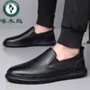 Zapatos de hombre Woodpecker, nueva colección de primavera, mocasines casuales de piel genuina transpirables, suela suave, zapatos slip-on versátiles para hombre