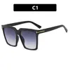 Gafas de Sol con Marco Grande en Forma de T de Nuevo Estilo, Versátiles y de Moda, Gafas de Sol con Protección UV, Gafas de Sol de Estilo Urbano Modernas y Únicas