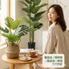 Costela-de-Adão Artificial, uma planta em vaso de luxo minimalista de alta qualidade para decoração de escritório e exibição no chão da sala de estar, uma planta árvore artificial biônica.