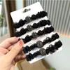 Hilo de Organza Cuerda para el Cabello Red Cuerda para el Cabello Rojo Neto Cuerda para el Cabello Nuevo Estilo Cuerda con Taladro de Agua Elegante Malla Cuerda Plisada Anillo para el Cabello Accesorios para el Cabello