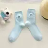 Calcetines de Color Sólido a Media Pantorrilla para Mujer, Nuevos de Primavera y Verano Tendencia Estilo Coreano Coloridos Deportivos Macarrón Calcetines Largos, Venta al por Mayor