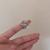 Nuevo Estilo Chino Estilo Hong Kong Ins Anillo de Flor de Concha de Material de Cobre para Desplazamiento de Moda Diseño Nicho Anillo de Hoja