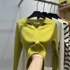Chaqueta cárdigan de punto con cuello polo blanco para mujer, nuevo estilo otoño e invierno 2026, top interior adelgazante