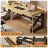 Mesa de escritório, mesa longa, mesa de escritório simples de madeira maciça e placa ecológica, mesa de computador para estudante em casa, mesa para jogos de quarto