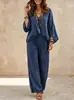 Conjunto de Top Holgado Estilo Retro con Mangas Murciélago Estampadas y Pantalones con Puño, Moda Femenina Transfronteriza Europea y Americana Otoño/Invierno 2026