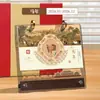 Calendario de Escritorio Circular Doble Estilo Chino Acrílico Año 2026 Año del Caballo Logo Personalizado Publicidad de Empresa Regalo de Negocio Personalizado