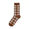 Calcetines de Mujer de Color Café a Media Pantorrilla, Calcetines Cálidos de Otoño e Invierno, Estilo Retro Japonés, Calcetines Caídos para Niñas, Estudiantes y Universitarios