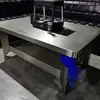 Bar Ktv Mesa de Centro Boate Quarto Privado Aço Inoxidável Vidro Abismo Mesa de Centro Brilhante Ardósia Mármore Mesa