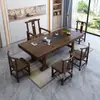 Nova Mesa de Chá de Madeira Maciça Estilo Chinês Placa Grande Conjunto Integrado de Mesa de Chá e Cadeira Combinação Mesa de Armazenamento de Chá para Escritório Doméstico