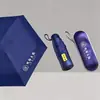 Sombrilla de cápsula con logo personalizado 50% de descuento, sombrilla para el sol, sombrilla para la lluvia, de doble uso para sol y lluvia, sombrilla portátil con protección UV al por mayor