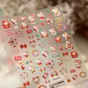 Adesivos de Unha Tensor Sweet Elementos de Ano Novo M1318 Gatinho Fofo Festivo Pote de Pólvora Bênção Adesivos de Unha