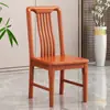 Silla de Comedor de Madera Maciza Estilo Chino Uso Doméstico Silla con Respaldo Estructura de Ensamblaje Machihembrado Estable y Duradera Hotel Restaurante Comedor Silla sin Ensamblaje