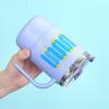 Copo de moda aço inoxidável copo de beber direto com canudo copo térmico caneca com alça 400ml 500m