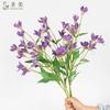 Galho de Flor Artificial com 6 Flores, Campanula, Decoração Suave Nórdica de Luxo Leve para Casa, Projeto de Decoração de Casamento, Material Floral