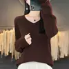 Prenda de punto para mujer de primera línea transfronteriza lista para usar, nuevo suéter de punto con cuello en V para otoño e invierno 2026, suéter corto versátil