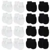 Comercio Exterior Color Sólido Bebé Guantes Pequeños Bebé Guantes Anti-arañazos Guantes para Recién Nacido Guantes Cálidos de Una Capa Transpirables