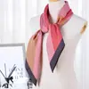 Estilo K Lenço Quadrado 90 Elegante Seda de Imitação Sarja Feminina Decorativo Lenço de Seda Feminino Toque de Seda DIY Lenço Fino de Seda