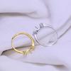 Accesorios de joyería DIY, soporte vacío para anillo de perla de plata esterlina S925, soporte para anillo clásico que combina con todo, accesorios para soporte de anillo, soporte de plata