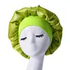 Touca de Banho de Camada Única com Aba Larga 32cm Comércio Transfronteiriço da Amazon Lenço de Cabeça de Alta Elasticidade Cuidados com o Cabelo Touca de Dormir de Cetim para Mulheres