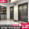 Novo Rack de Exibição de Cortinas Rack de Exibição de Azulejos Rotativo Extensível Amostra de Tecido de Parede Porta de Madeira Exibição Vertical de Chão