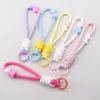 Cordón para Teléfono de Nudo de Diamante Bloque de Color, Estilo Corto Simple y Elegante, Funda para Teléfono, Botella de Agua Térmica, Llavero, Correa Desmontable Anti-Pérdida