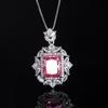 Novas joias Zhuang Shengsheng broca de alto carbono flor de gelo corte diamante rosa profundo cobre incrustado terno de alta moda 10*12-6*8