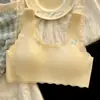 Sujetador tipo chaleco con copa fija para niños adolescentes, ropa interior para niñas en período de desarrollo, sostenes para niñas mayores, estudiantes de primaria y secundaria