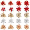 Decorações de Natal trevo-de-cheiro ornamentos transfronteiriços flores de Natal guirlanda de árvore de Natal acessórios de flor de simulação de Natal layout