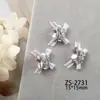 Arte de Uñas Moño de Organza Diamante Apilado Producto Terminado Estilo Popular de Celebridad de Internet Brillo Huevo de Paloma Joyería de Diamante para Uñas Hecha a Mano